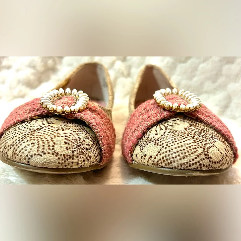 Kenzie Teren leather tweed Ballet slip on flats women’s size 8.5M - Picture 7 of 11